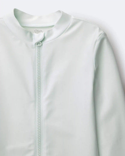 Toddler Full-Zip Long-Sleeve Rashguard - Light Blue