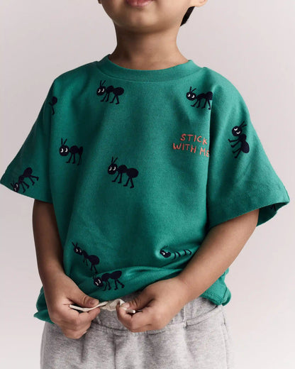 Toddler Boy 'Stick With Me' Dolman Tee - Dark Green