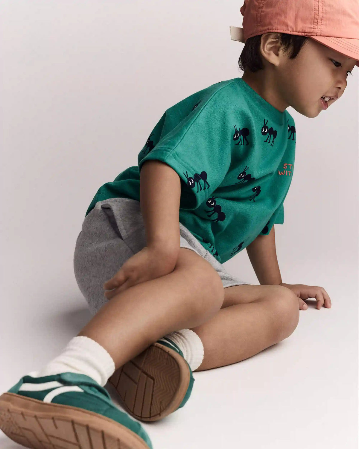 Toddler Boy 'Stick With Me' Dolman Tee - Dark Green