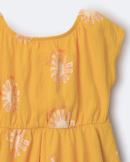 Toddler Girl Avenue Twirl™ Dress in Sunny Life Print - Golden Yellow