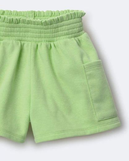 Toddler Girl Swing Shorts with Pockets - Lime Green