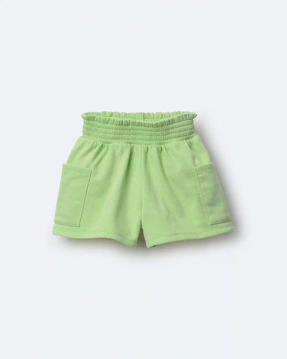 Toddler Girl Swing Shorts with Pockets - Lime Green
