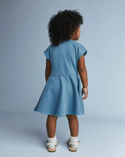 Toddler Girl French Terry Drop-Waist Dress - Blue