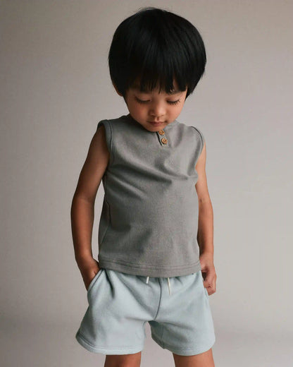Toddler Boy Henley Tank - Grey