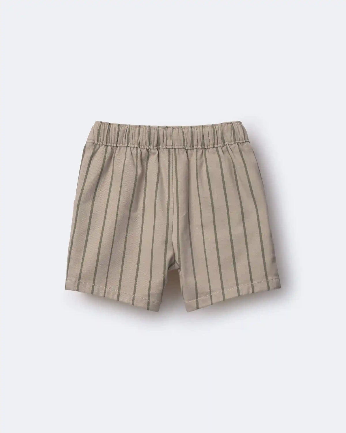 Toddler Boy Playground Shorts in Stripes - Khaki/Olive