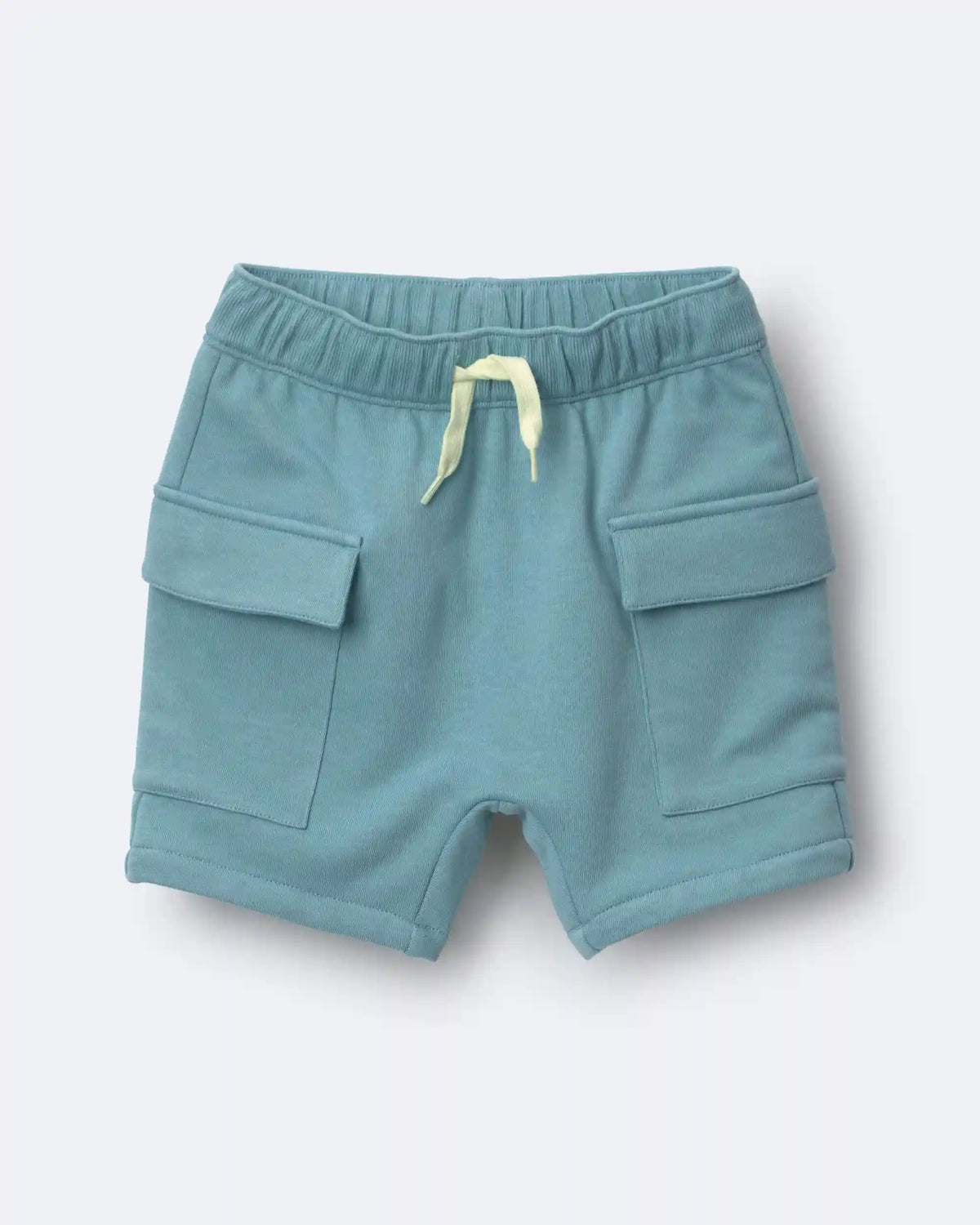 Toddler Boy French Terry Cargo Shorts - Teal