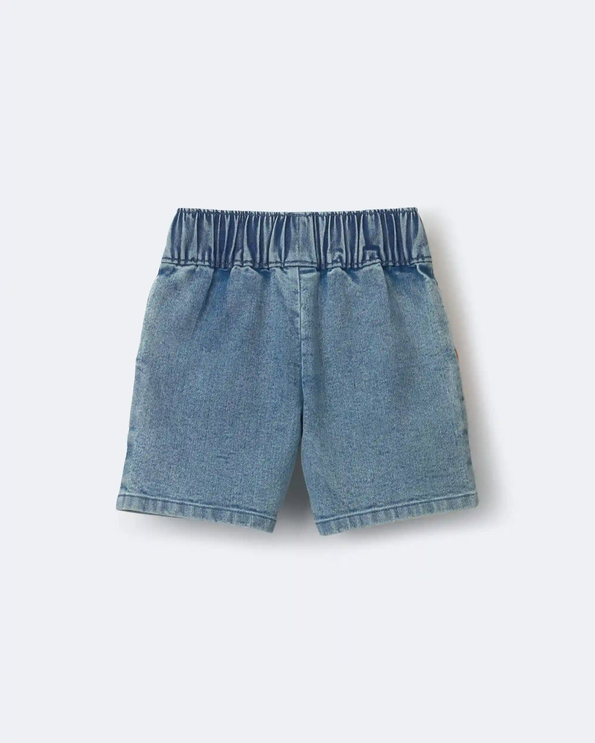 Toddler Colorblock Long-Line Shorts in Denim