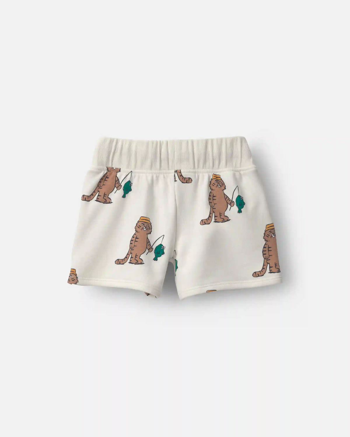 Toddler City Park™ Short in Fishing Tiger Print - Cream
