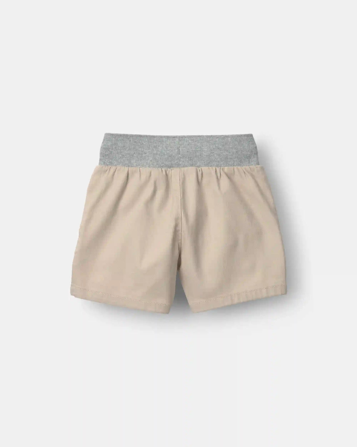Toddler Boy Long-Line Shorts - Tan