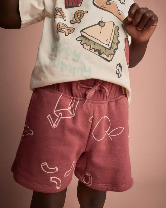 Toddler City Park™ Short in Snack Print - Red