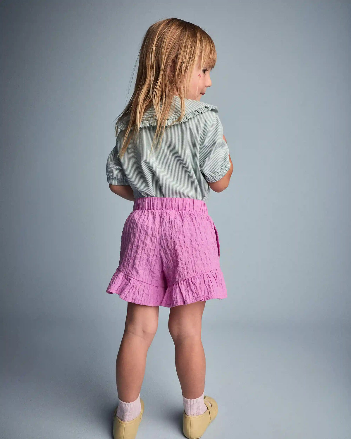 Toddler Girl Ruffle Butterfly Shorts - Pink
