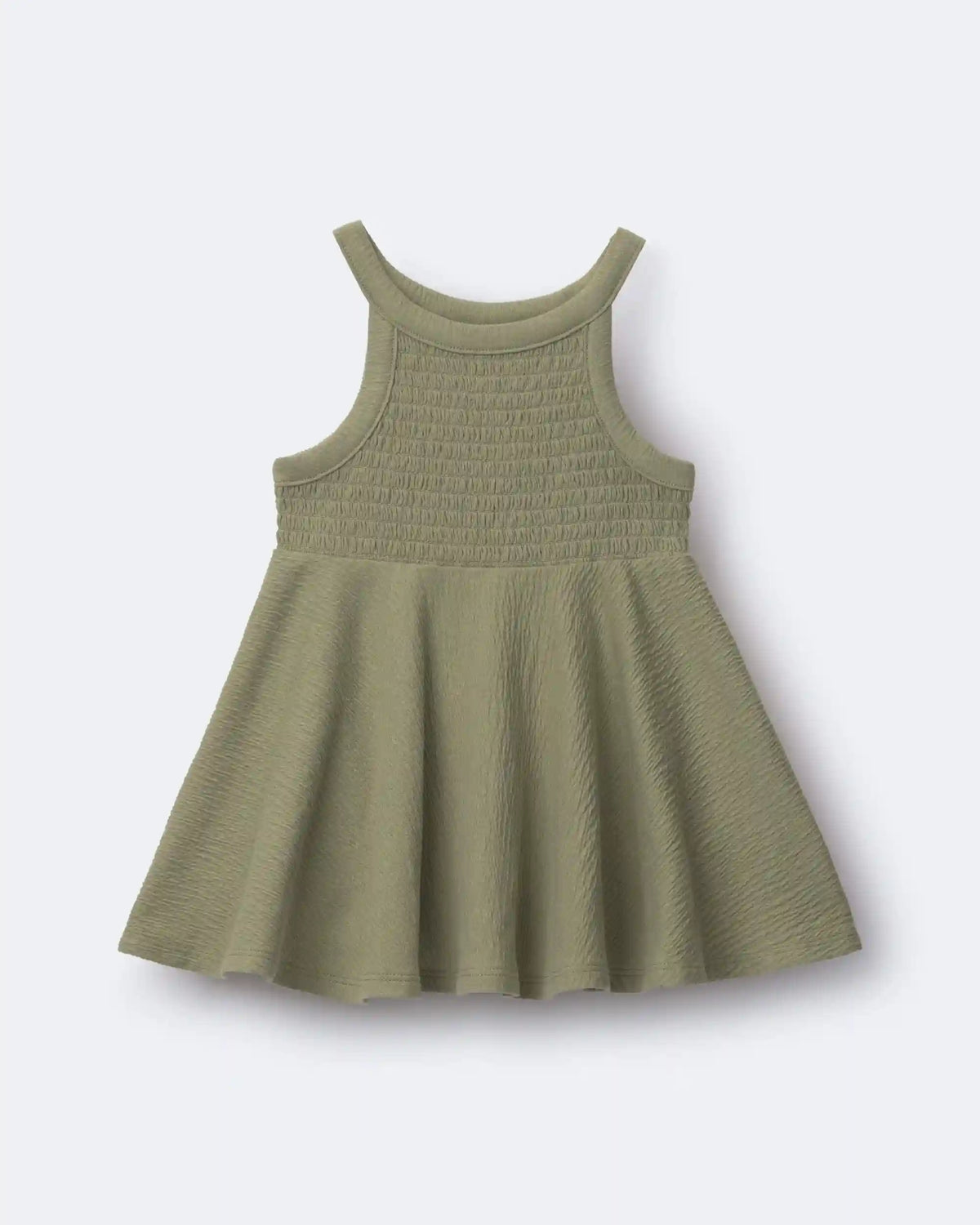 Toddler Girl Smocked Peplum Top - Olive