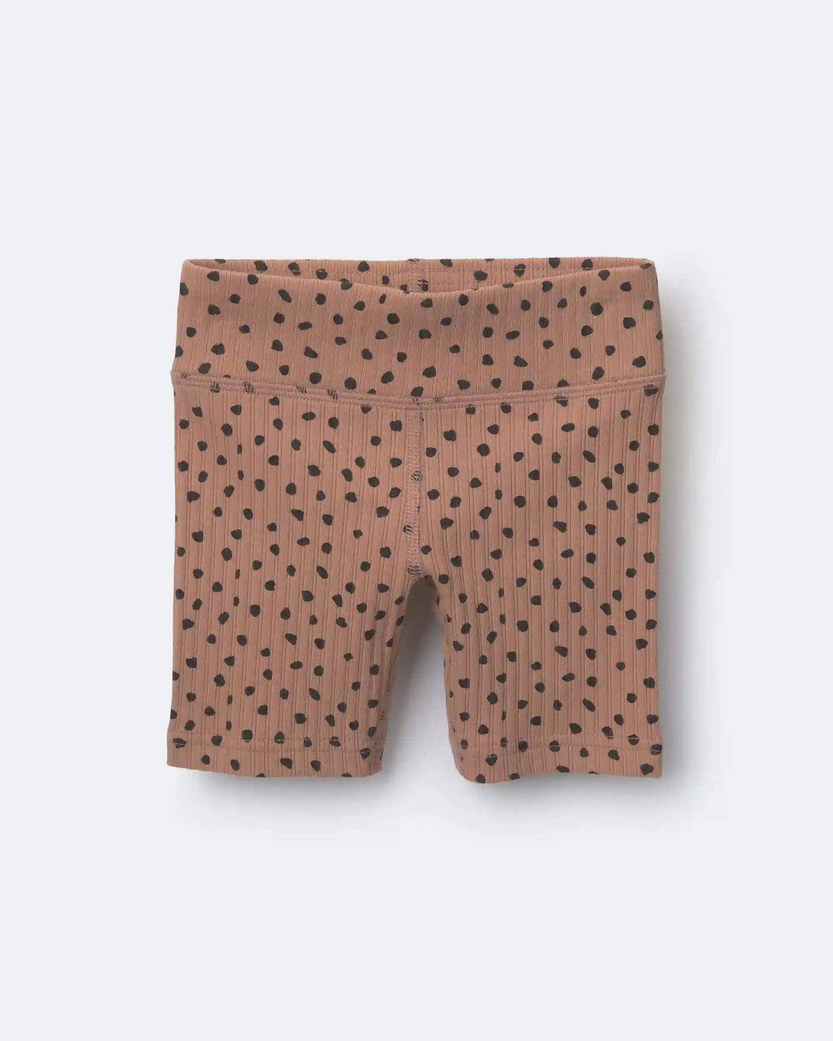 Toddler Girl Brooklyn Bike Shorts in Dot Print - Tan