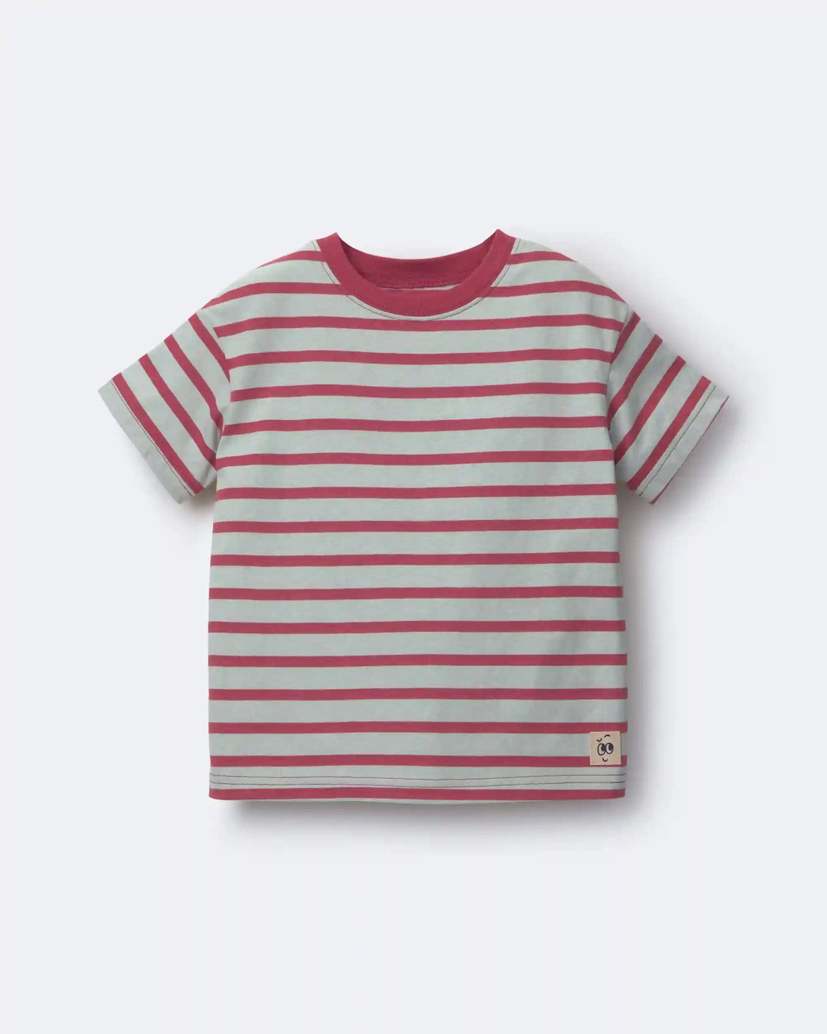 Toddler Boy Relaxed Tee in Stripes - Red/Blue