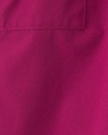 Toddler Girl Bow-Cuff Poplin Joggers - Burgundy