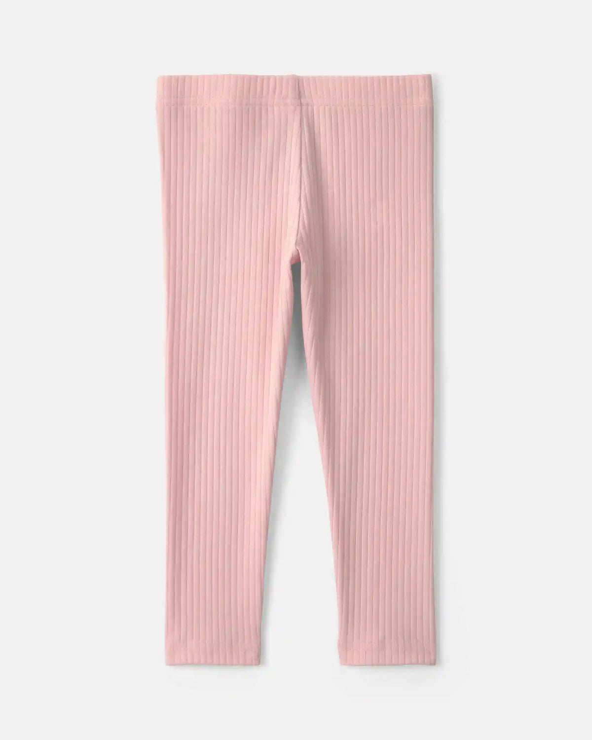 Toddler Girl Cotton Pull-On Stretch Rib Leggings - Pink