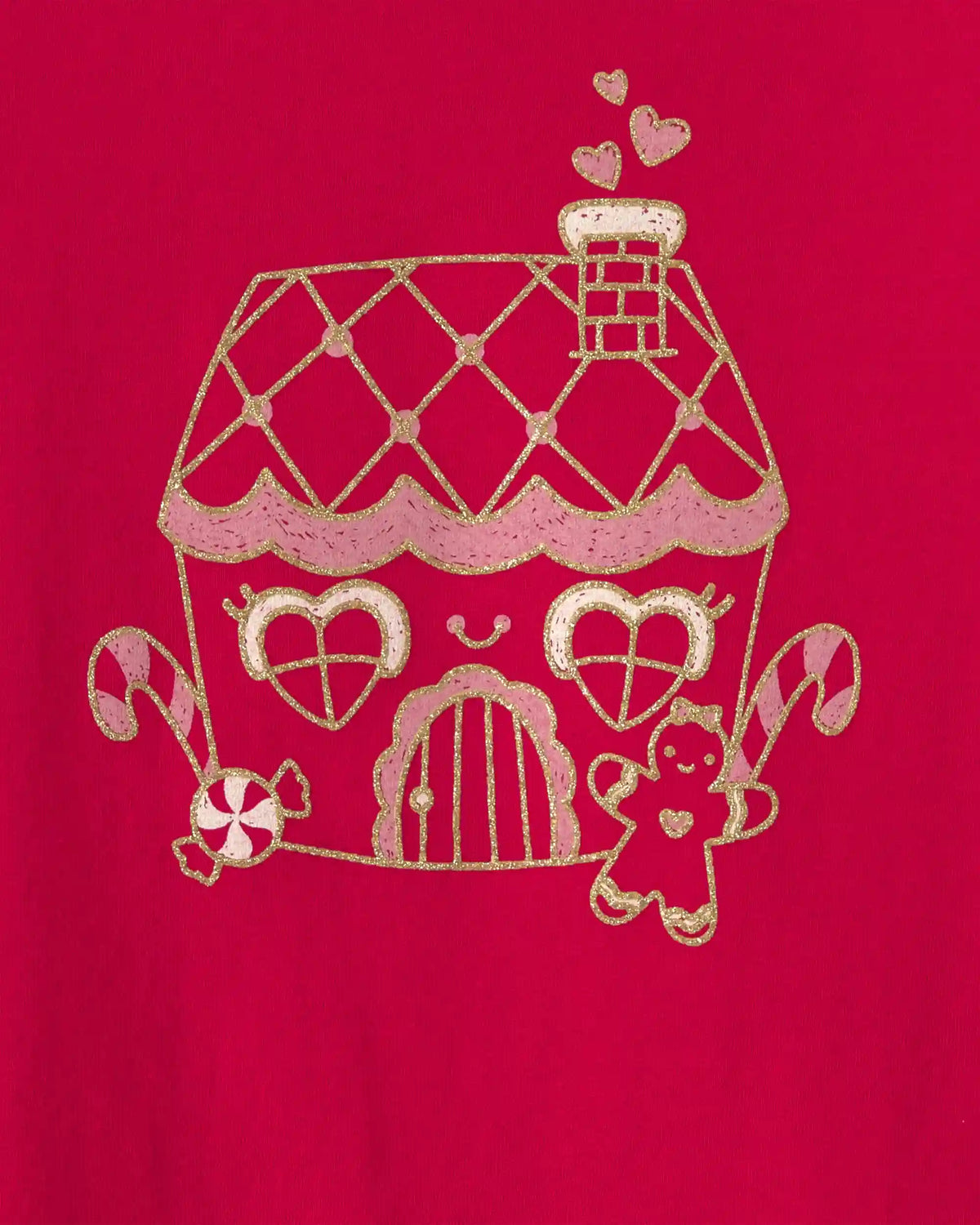 Toddler Girl Gingerbread House Long-Sleeve Graphic Tee - Red