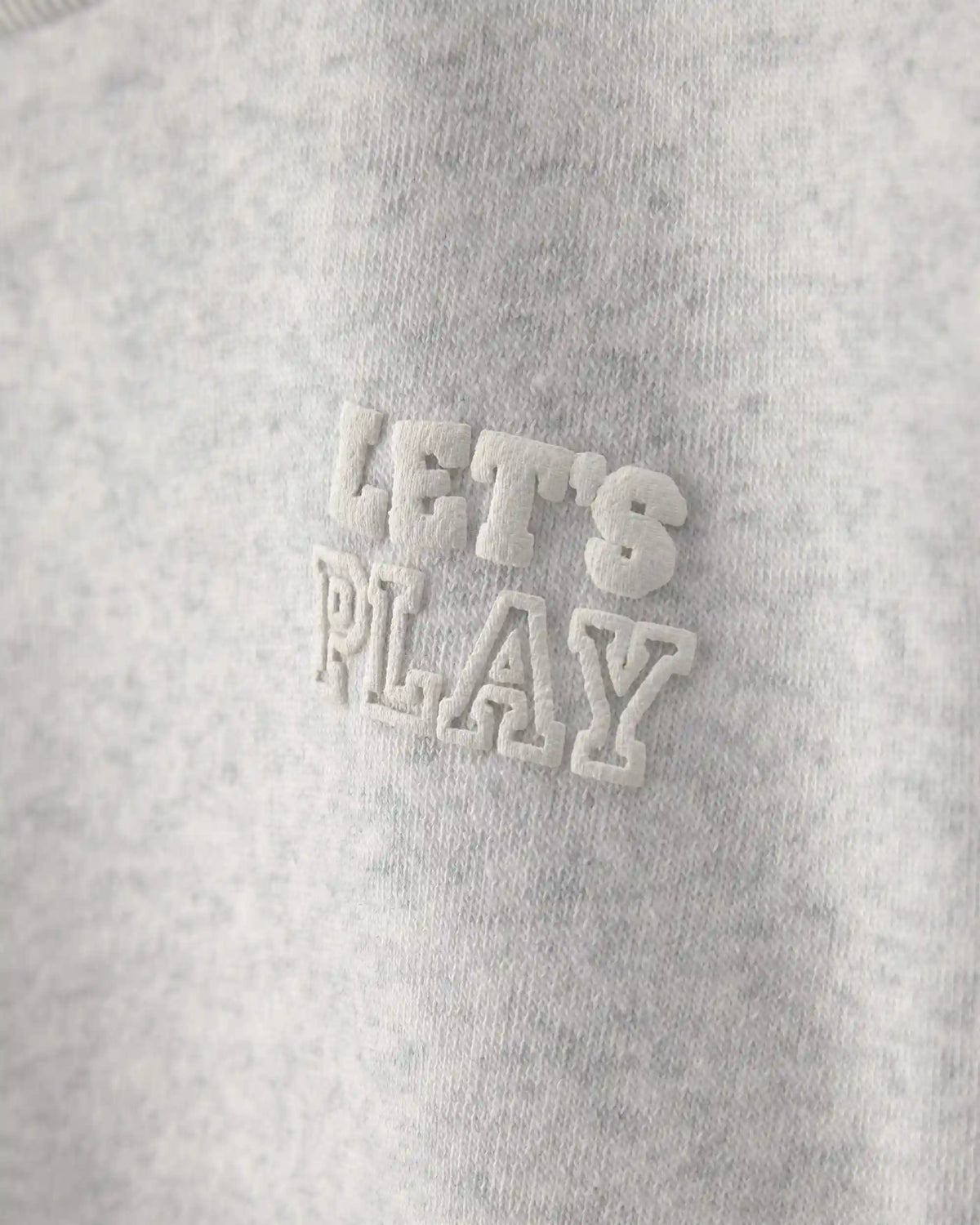 Toddler Girl 'Let's Play' Fleece Pullover Sweatshirt - Grey