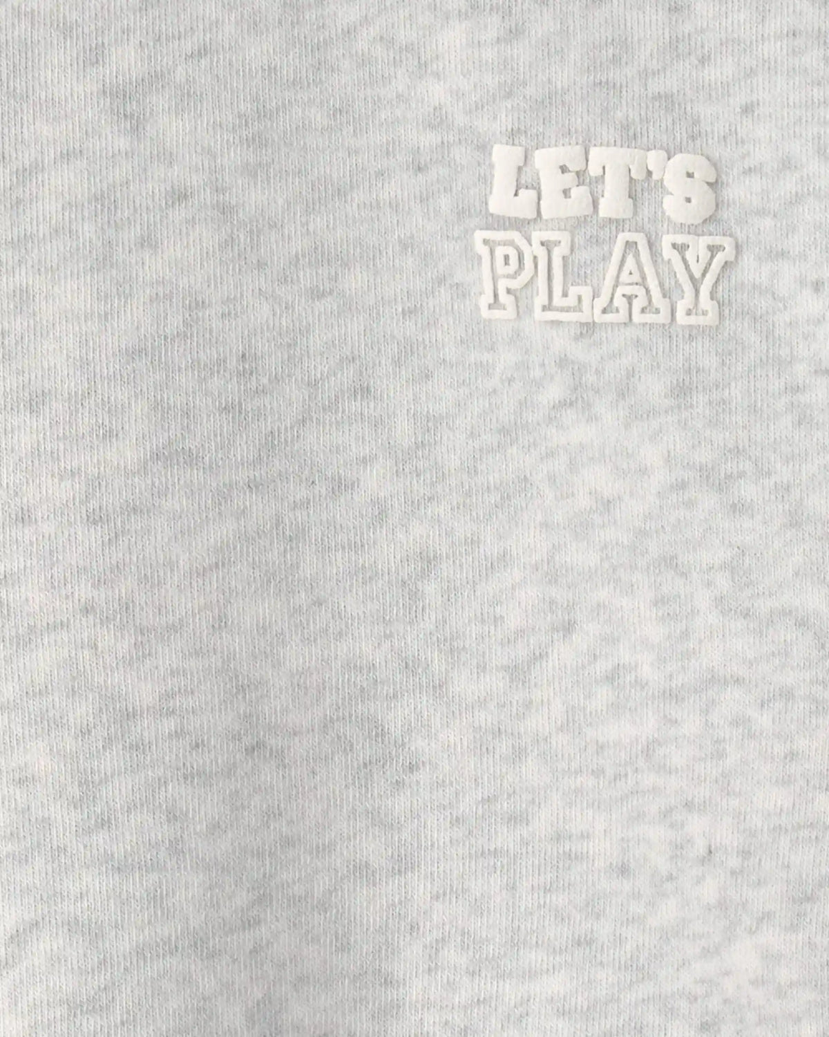 Toddler Girl 'Let's Play' Fleece Pullover Sweatshirt - Grey