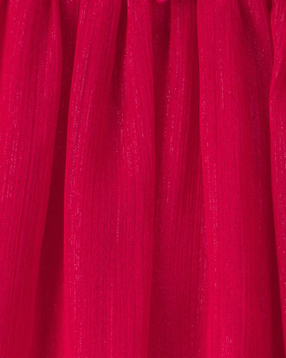 Toddler Girl Holiday Skort - Red