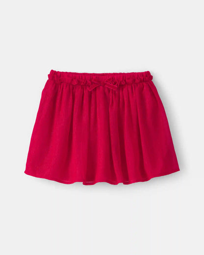 Toddler Girl Holiday Skort - Red