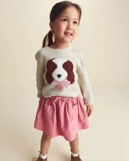 Toddler Girl Bow Corduroy Skort - Pink