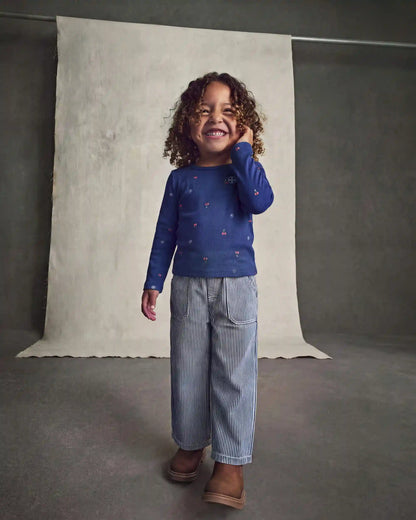 Toddler Girl Long-Sleeve Top - Navy