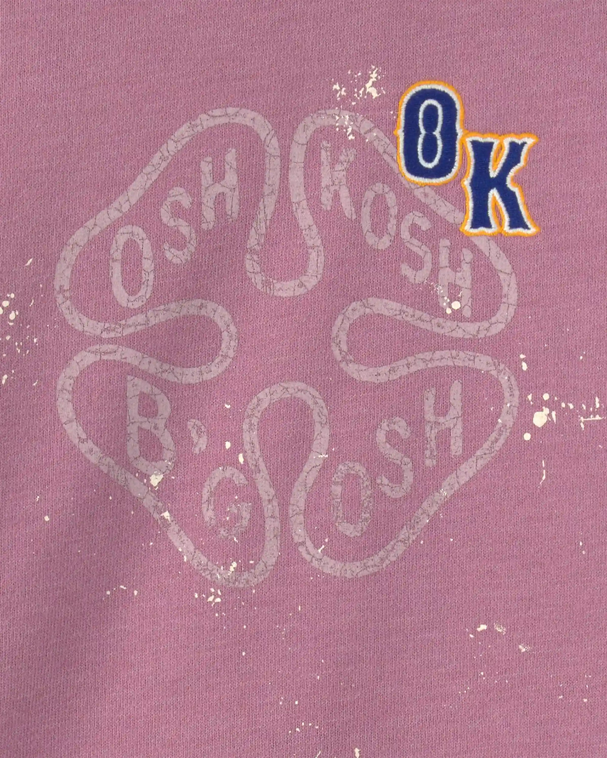 Toddler Girl 'OshKosh' French Terry Pullover Sweatshirt - Purple