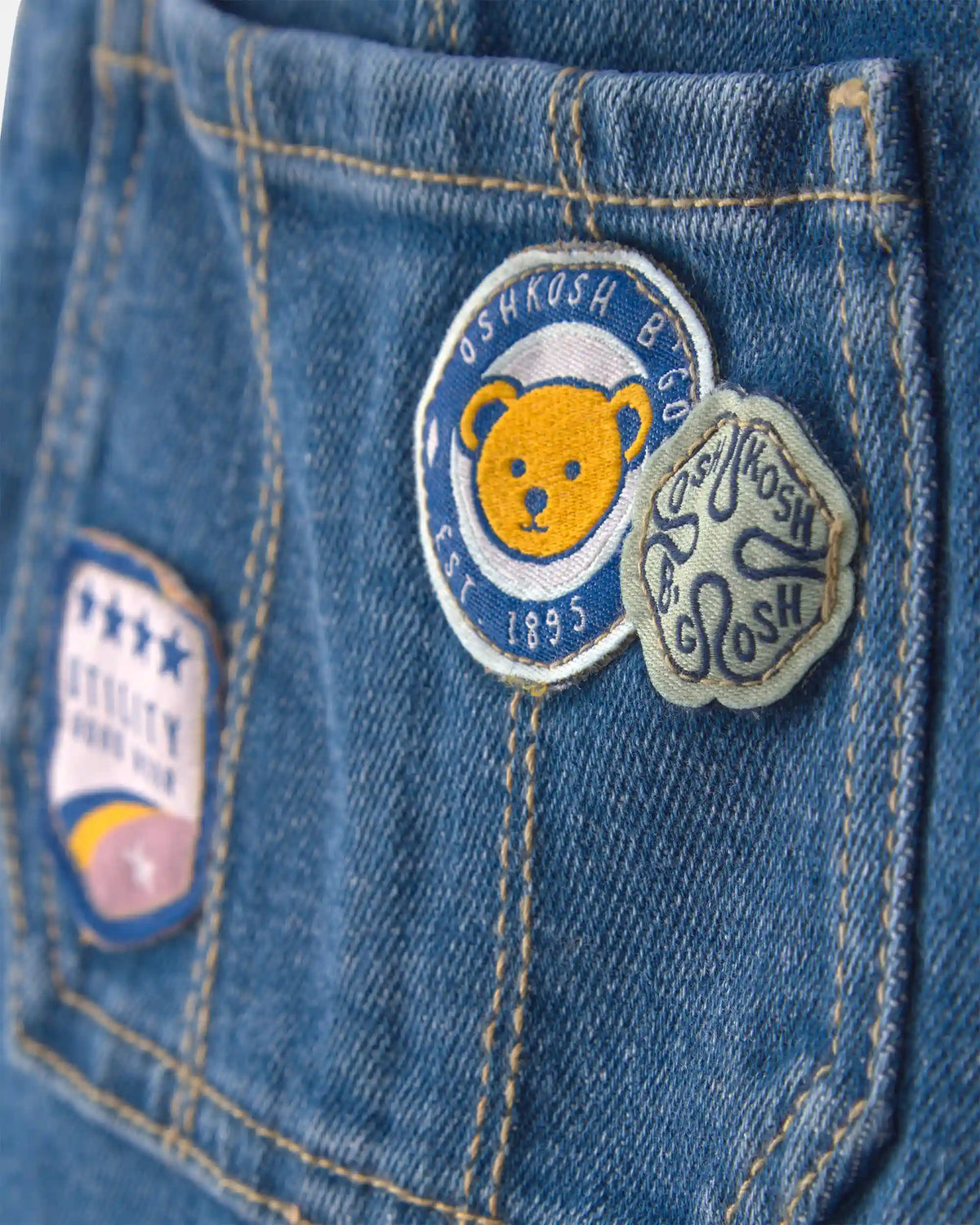 Toddler Girl Denim Overalls - Medium Wash