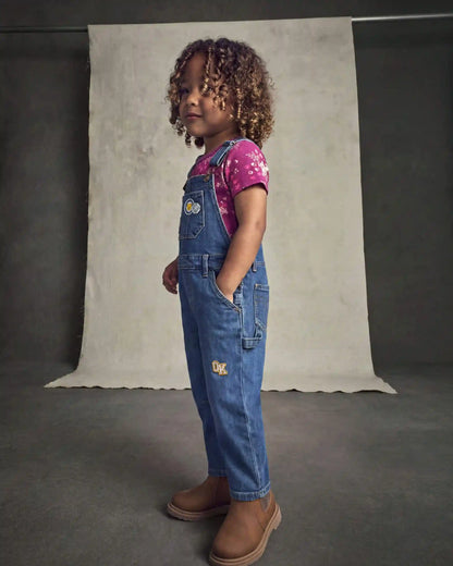 Toddler Girl Denim Overalls - Medium Wash