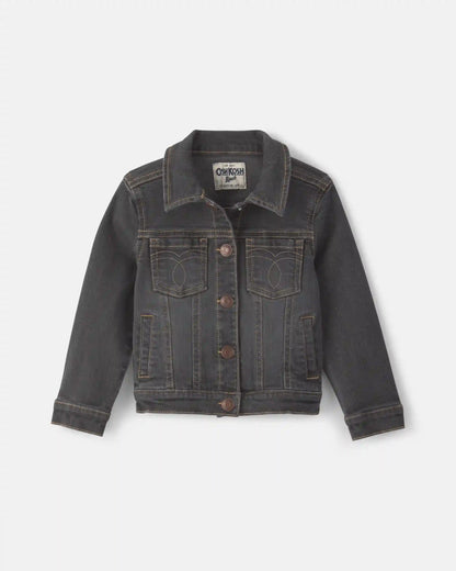 Toddler Girl Denim Jacket - Charcoal Wash