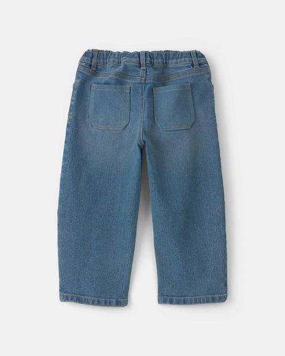 Toddler Girl Denim Barrel Jeans - Medium Wash