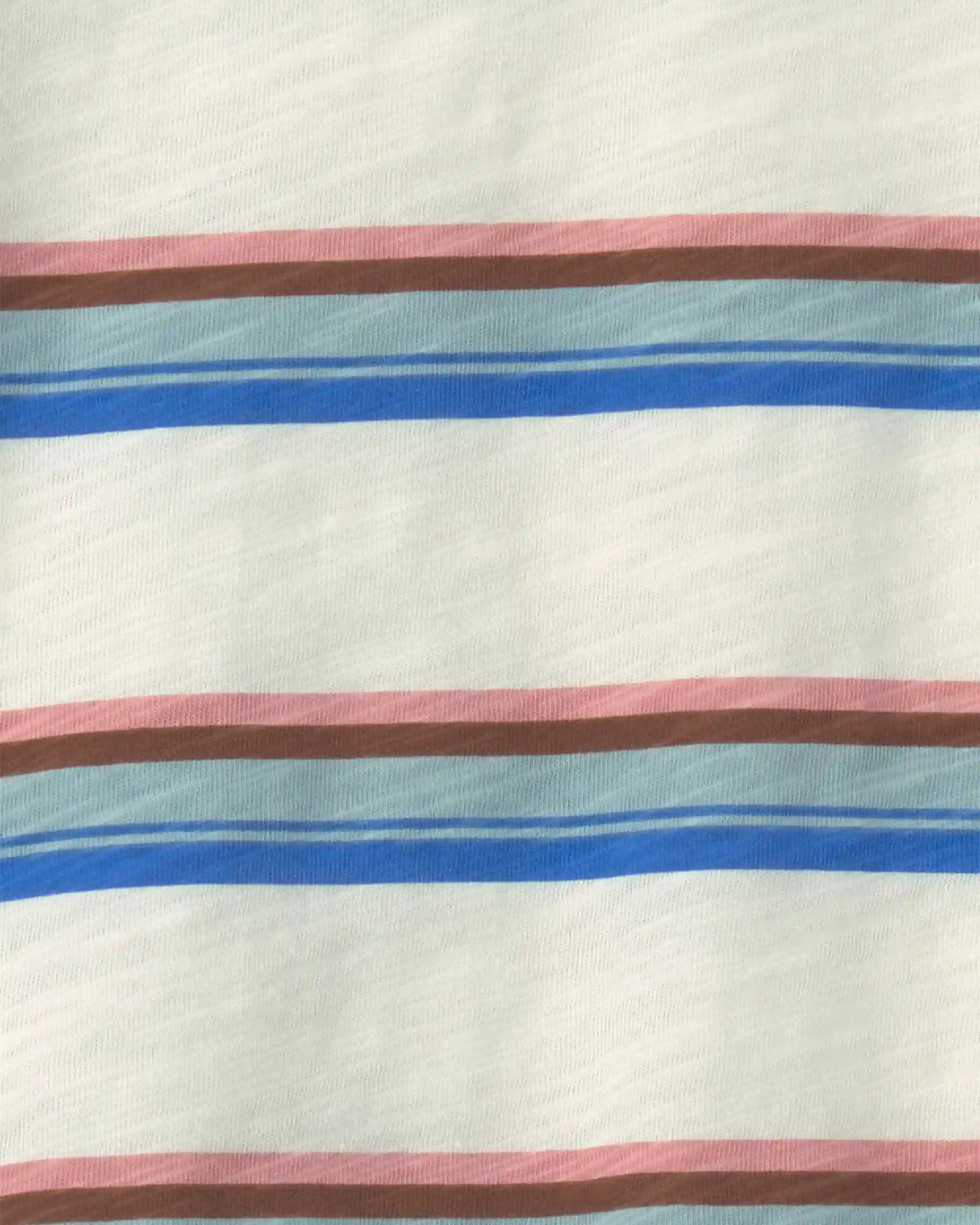 Toddler Boy Striped Henley T-Shirt - Cream/Blue