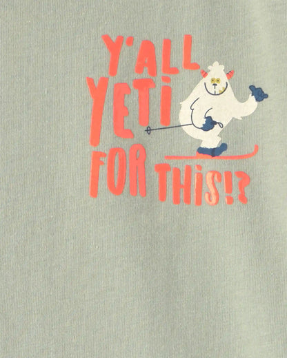 Toddler Boy Yeti Long-Sleeve Graphic Tee - Green