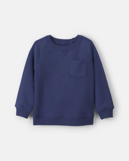 Toddler Boy Fleece Pullover Sweatshirt - Navy Blue