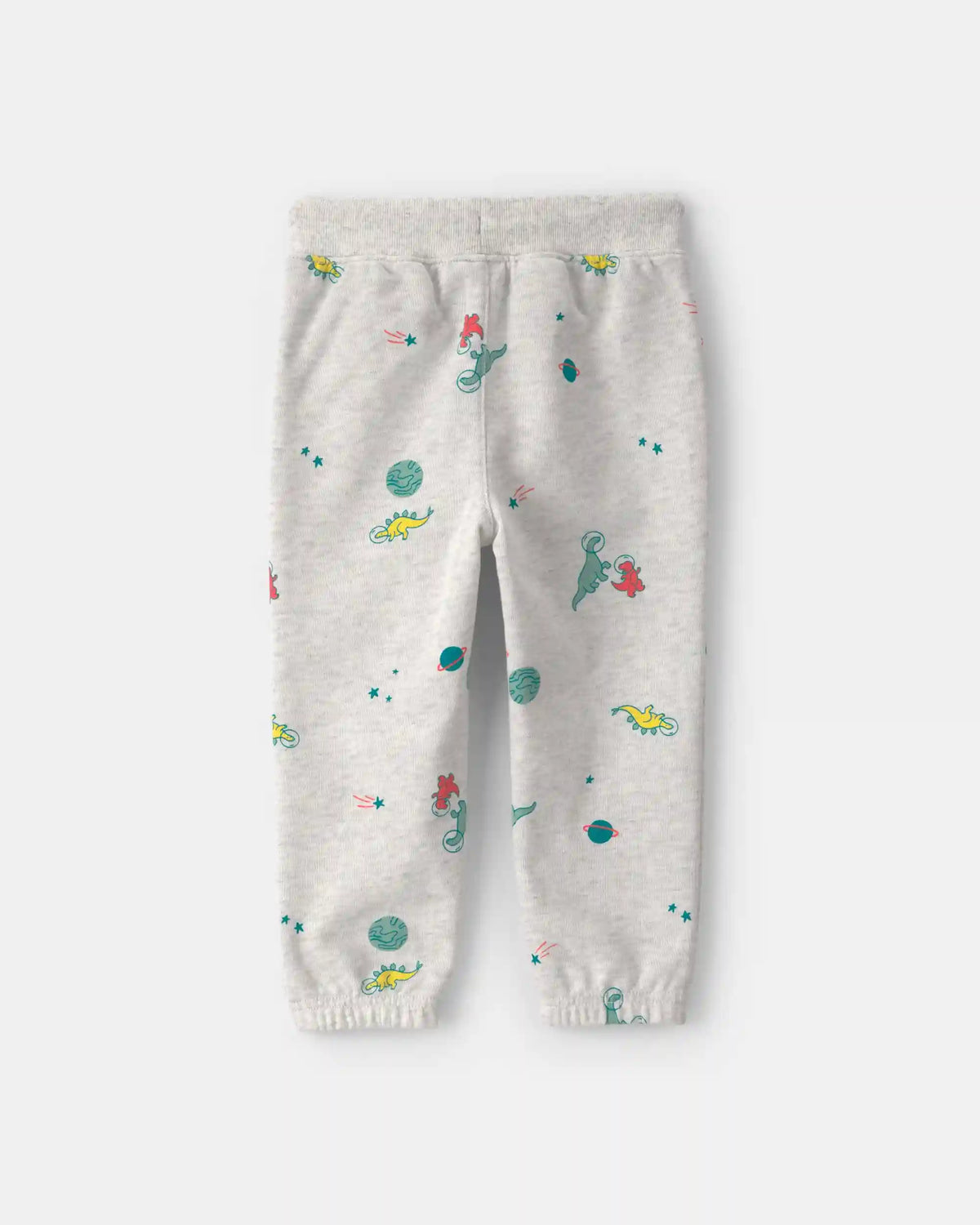 Toddler Boy Space Dino French Terry Joggers - Grey
