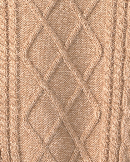 Toddler Boy Cable Knit Sweater - Tan