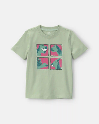 Toddler Boy Dinosaur Graphic Tee - Green
