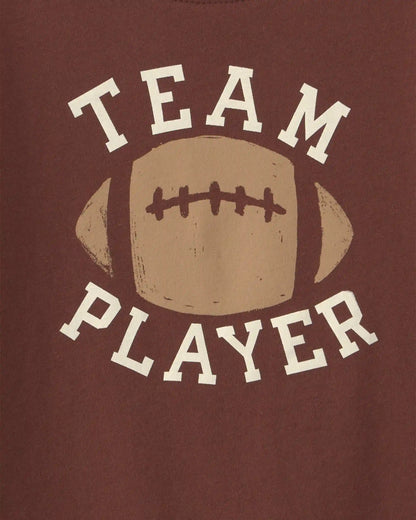 Toddler Boy 'Team Player' Football Long-Sleeve Graphic Tee - Brown