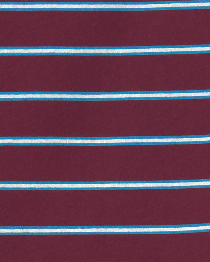 Toddler Boy Striped T-Shirt - Burgundy/Blue