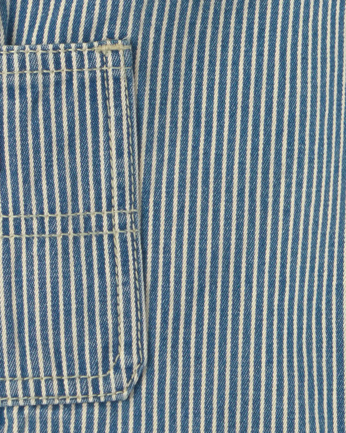 Toddler Boy Hickory Stripe Denim Carpenter Jeans - Light Wash