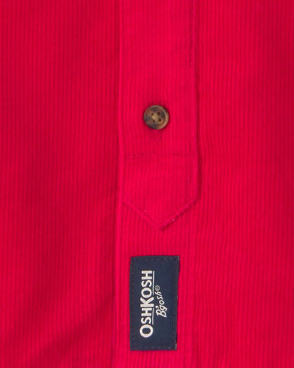 Toddler Boy Corduroy Jacket - Red