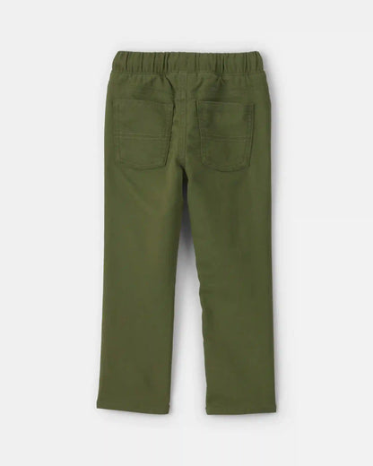 Toddler Boy Pull-On Pants - Olive Green