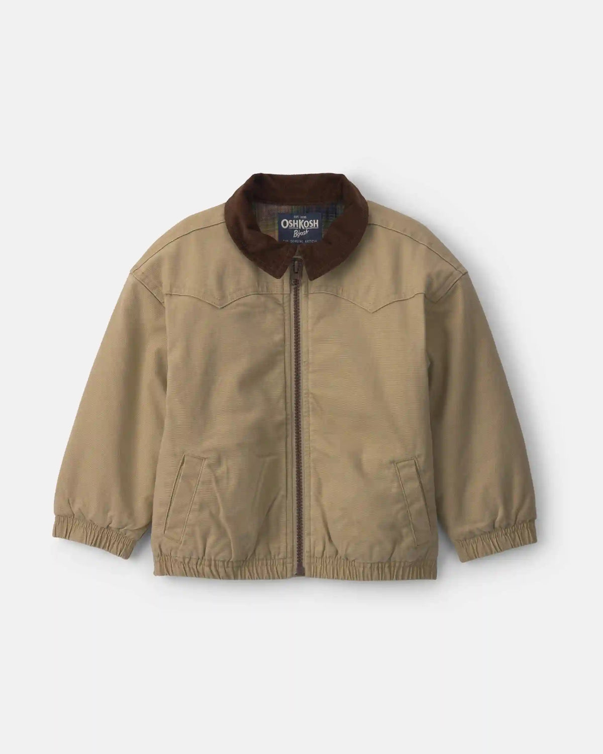 Toddler Boy Utility Barn Jacket - Khaki/Brown