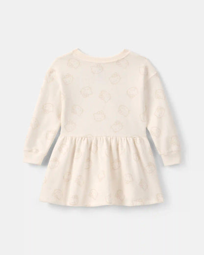 Toddler Girl Hello Kitty® Heart Long-Sleeve Layered Dress - Cream
