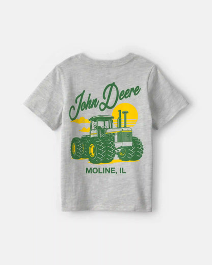 Toddler Boy John Deere Tractor Graphic Tee - Grey