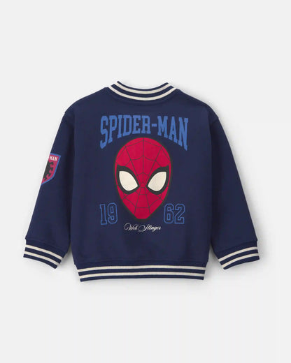 Toddler Boy ©Marvel Spider-Man Fleece Varsity Jacket - Blue
