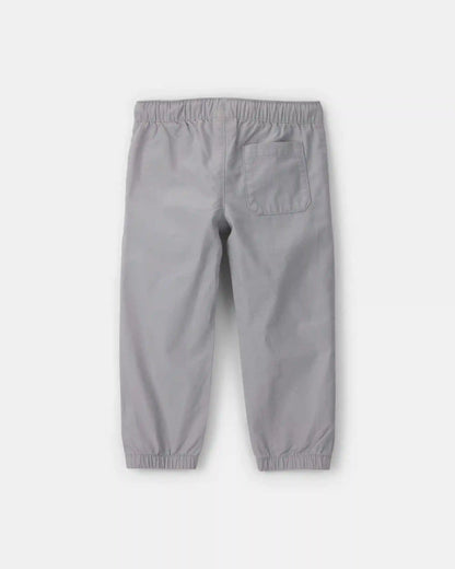 Toddler Boy Canvas Joggers - Grey