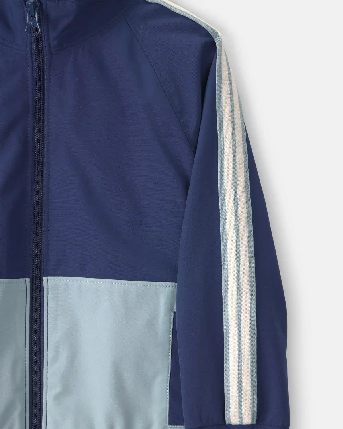 Toddler Boy Color Block Zip-Up Jacket - Blue