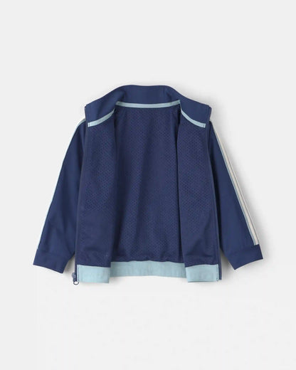 Toddler Boy Color Block Zip-Up Jacket - Blue